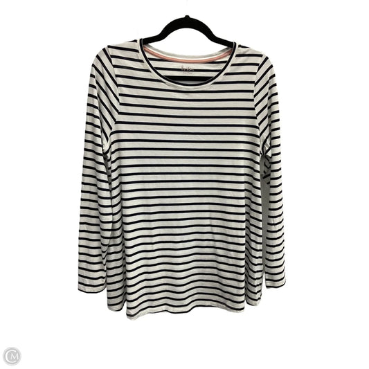 Top Long Sleeve Basic By Boden In Striped Pattern, Size: M