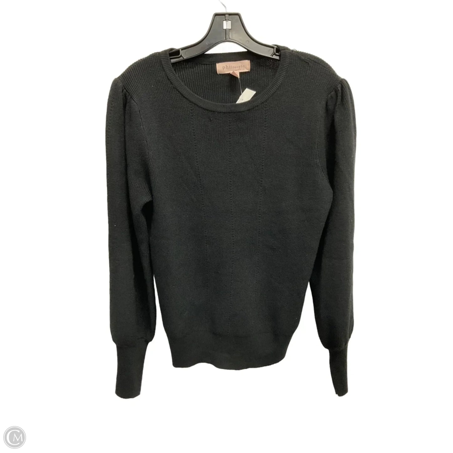 Top Long Sleeve By Philosophy In Black, Size: L