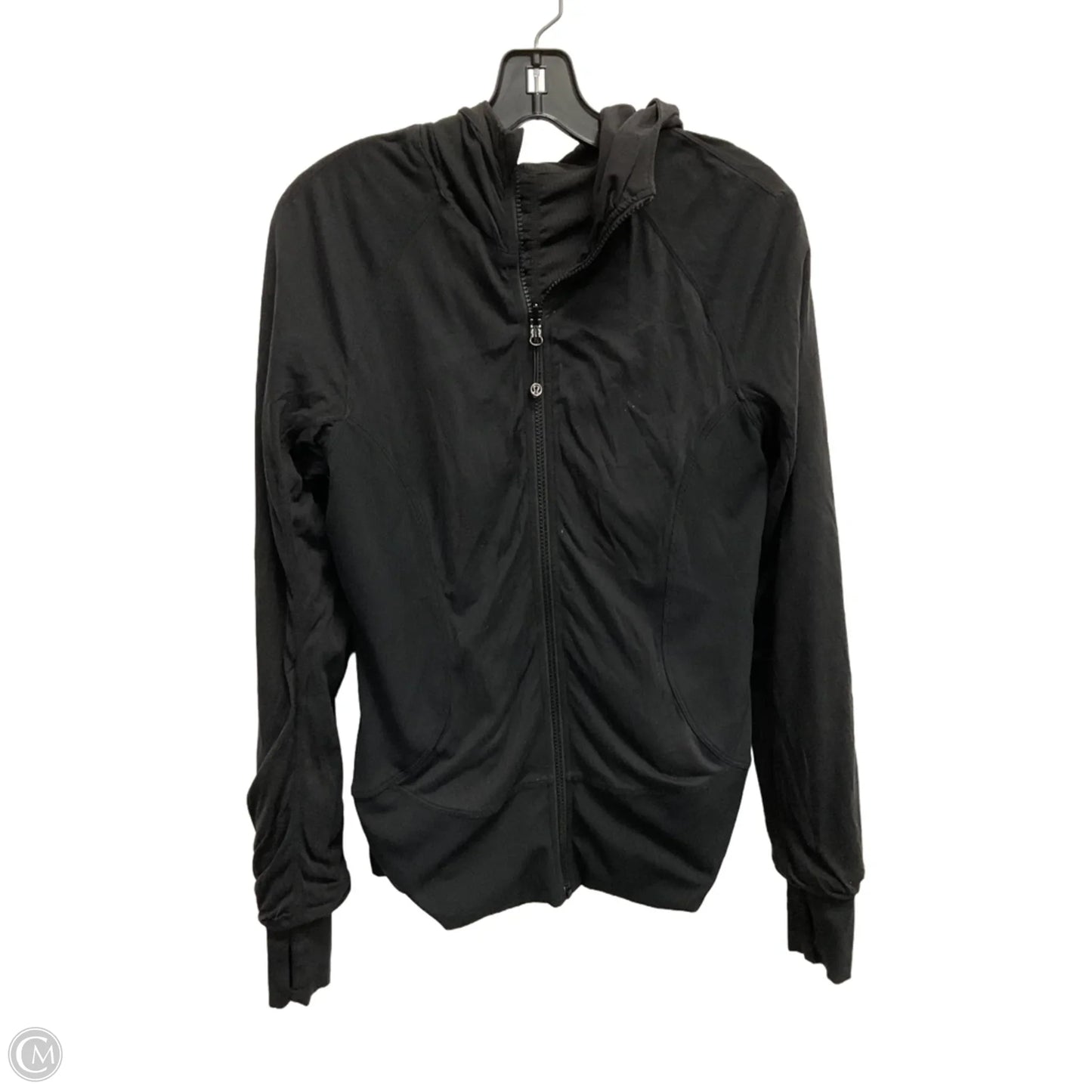 Athletic Jacket By Lululemon In Black, Size: M