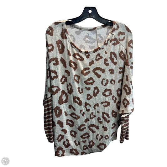 Top Long Sleeve By Maurices In Animal Print, Size: M
