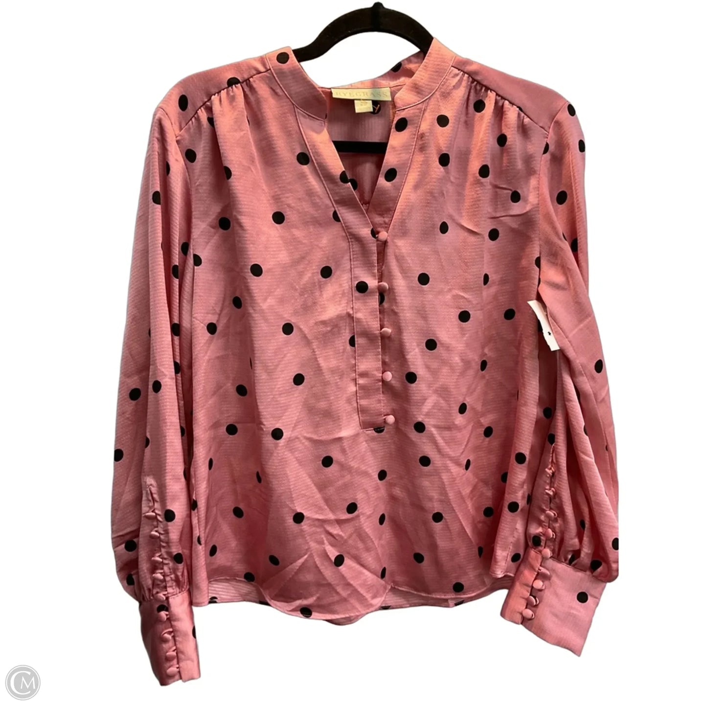 Top Long Sleeve By Ryegrass In Polkadot Pattern, Size: Xs