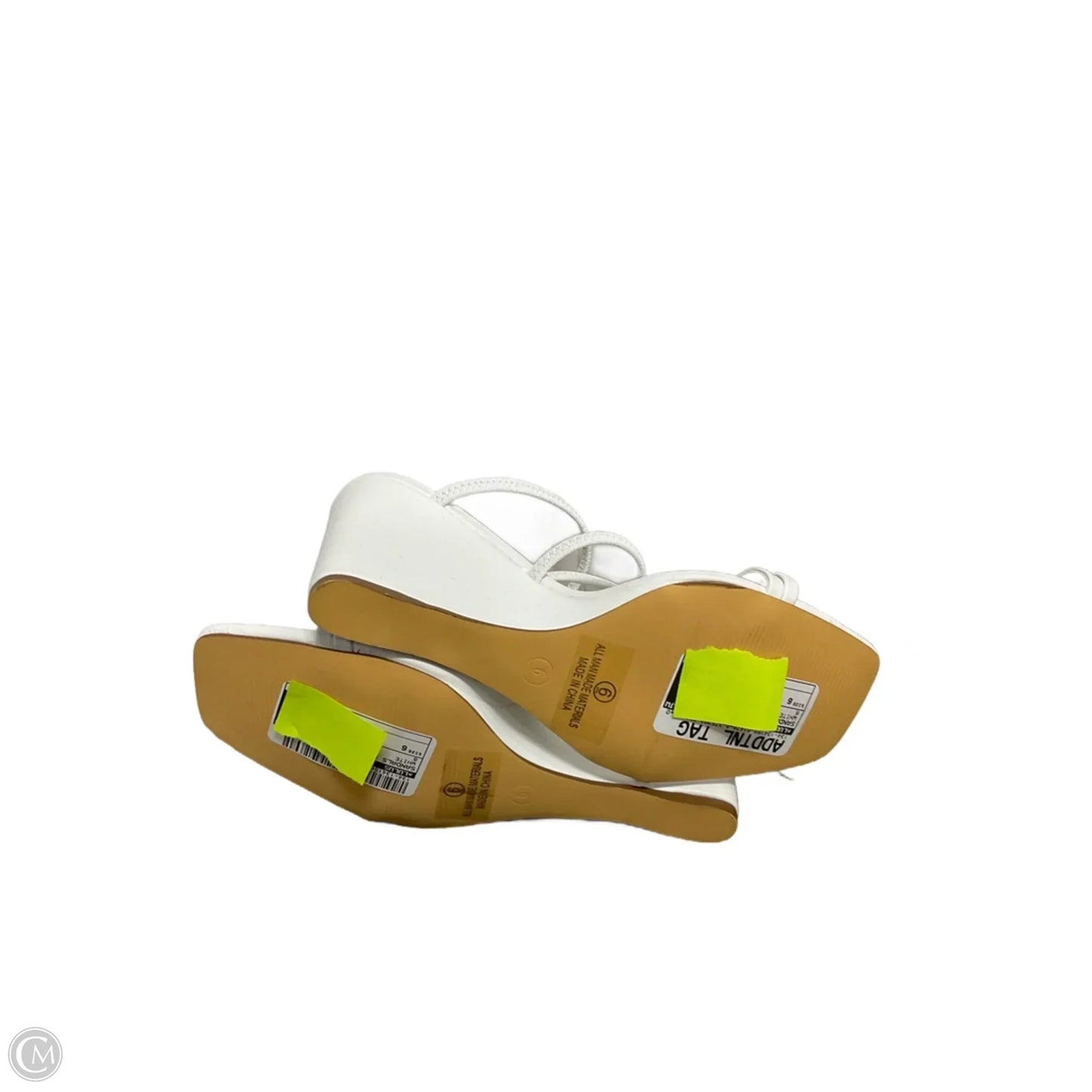Sandals Heels Wedge By Lulus In White, Size: 6
