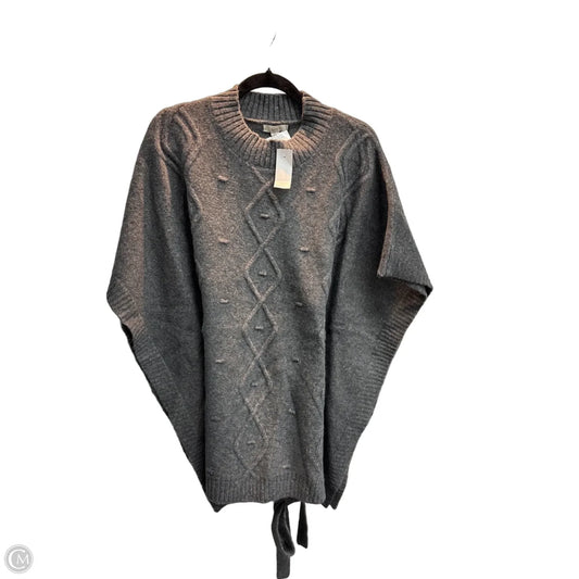 Poncho By Loft In Grey, Size: Xl