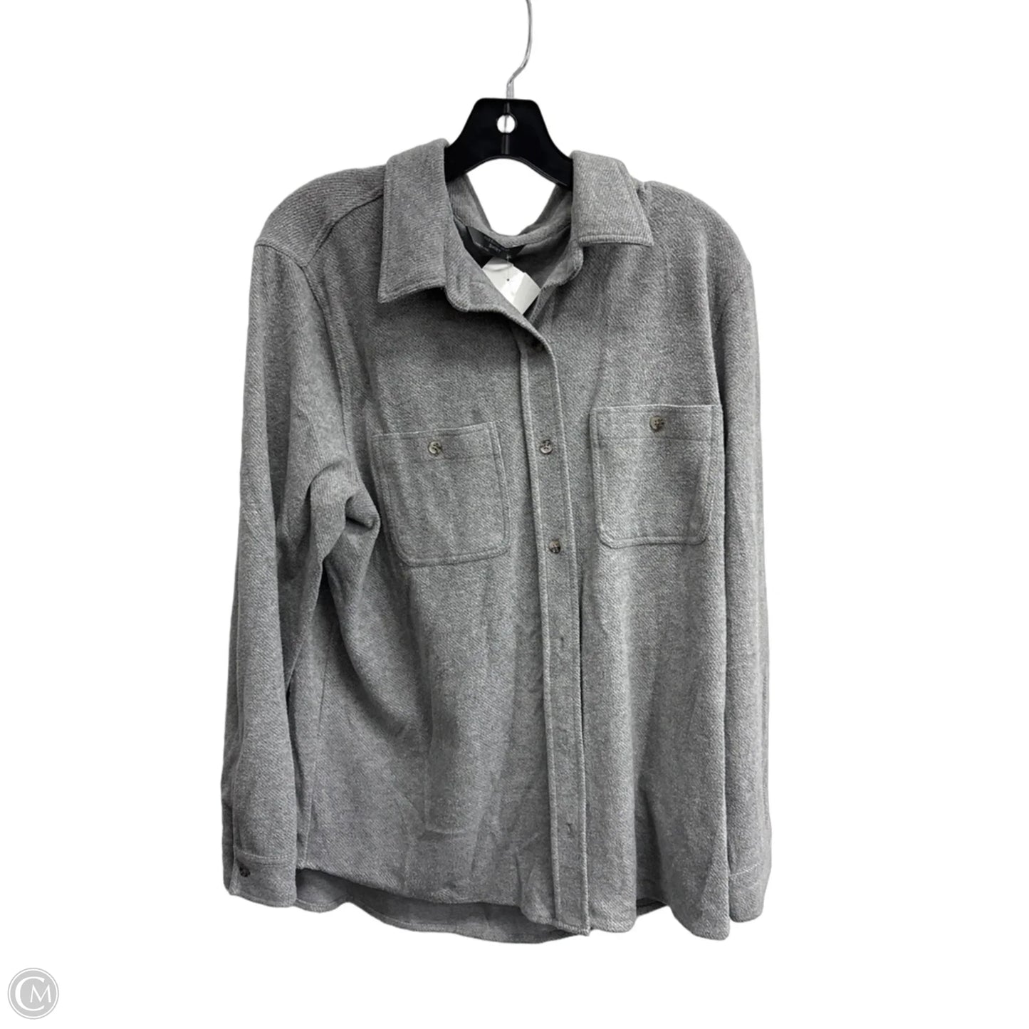 Top Long Sleeve By Clothes Mentor In Grey, Size: Xl