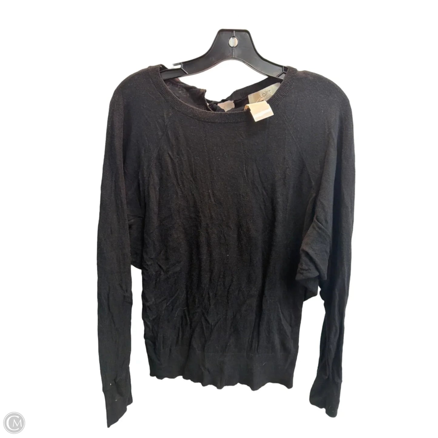 Top Long Sleeve By Loft In Black, Size: S