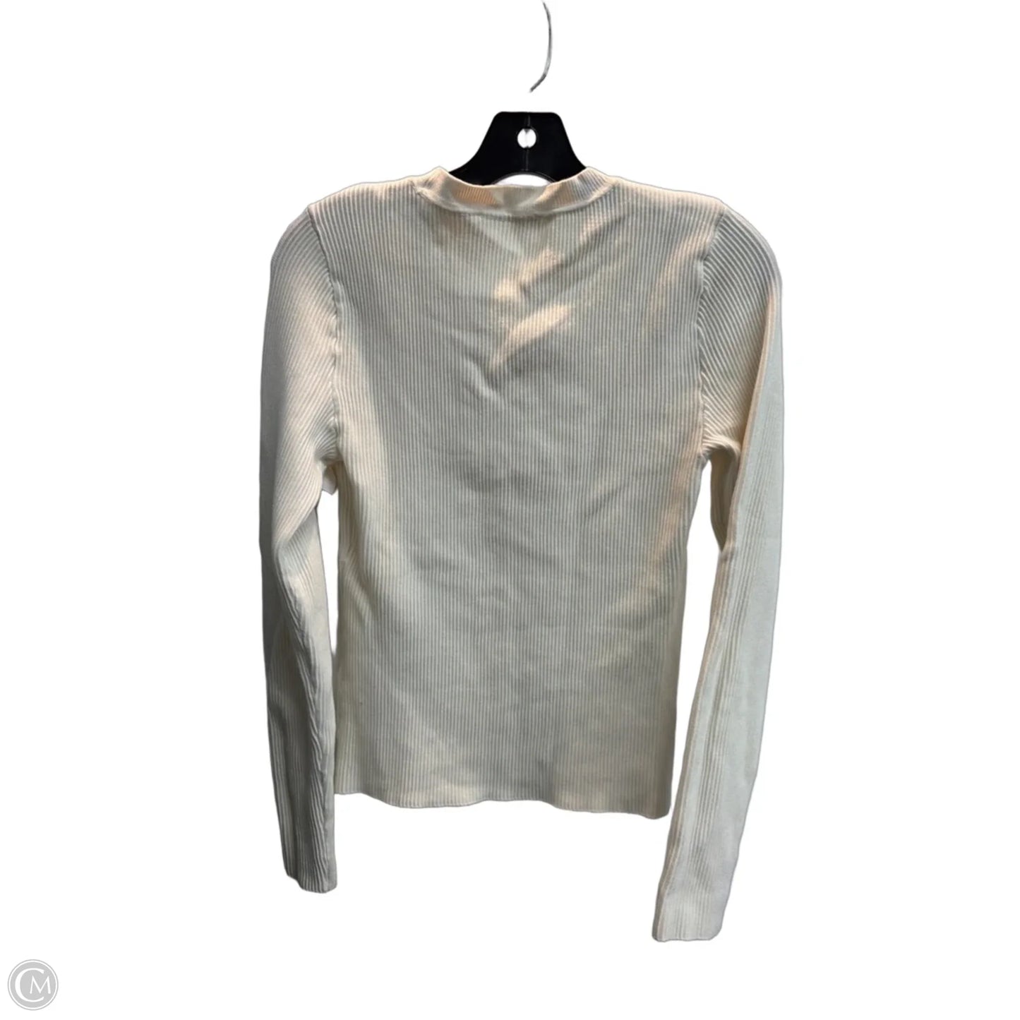 Top Long Sleeve By Abercrombie And Fitch In White, Size: L