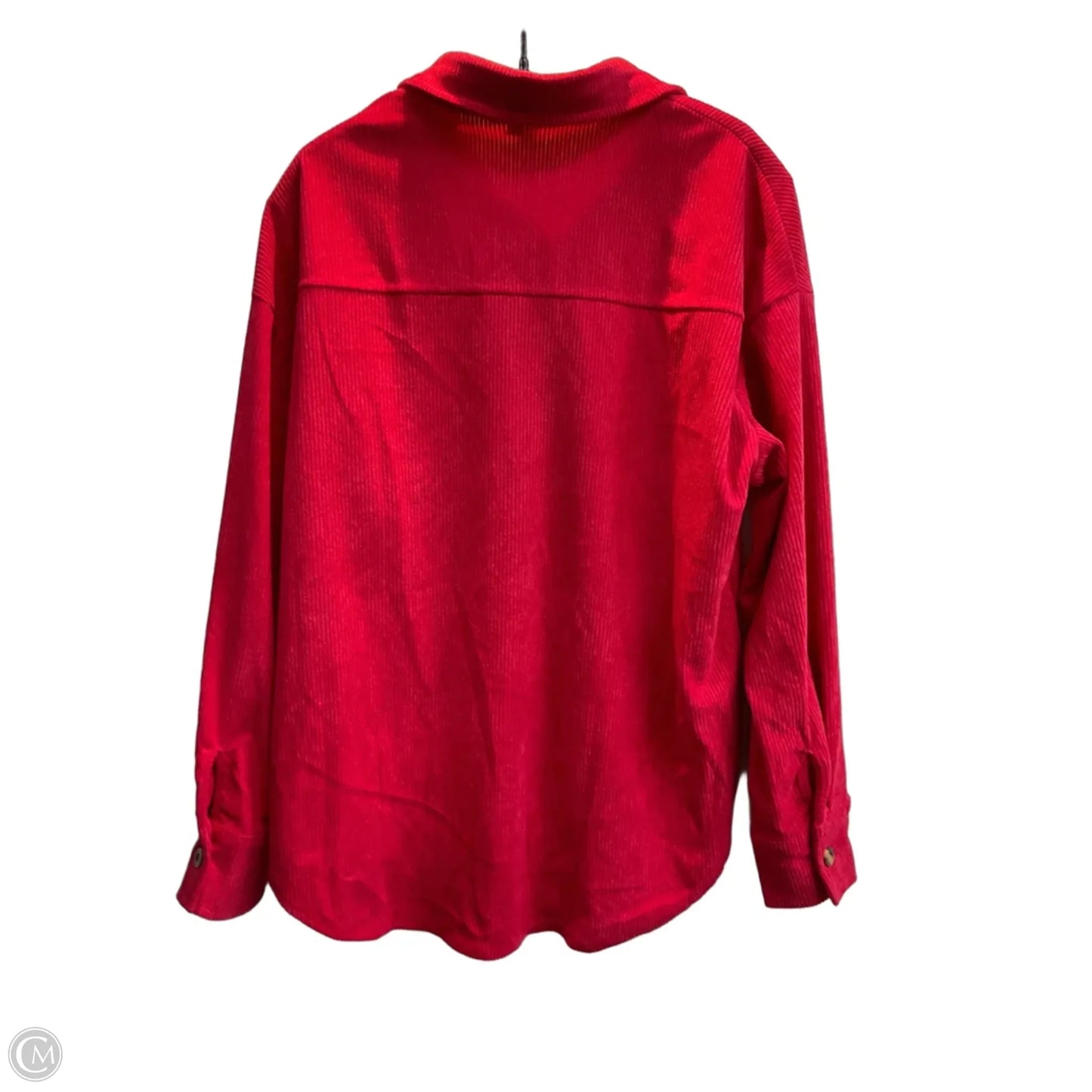 Jacket Shirt By Clothes Mentor In Red, Size: S