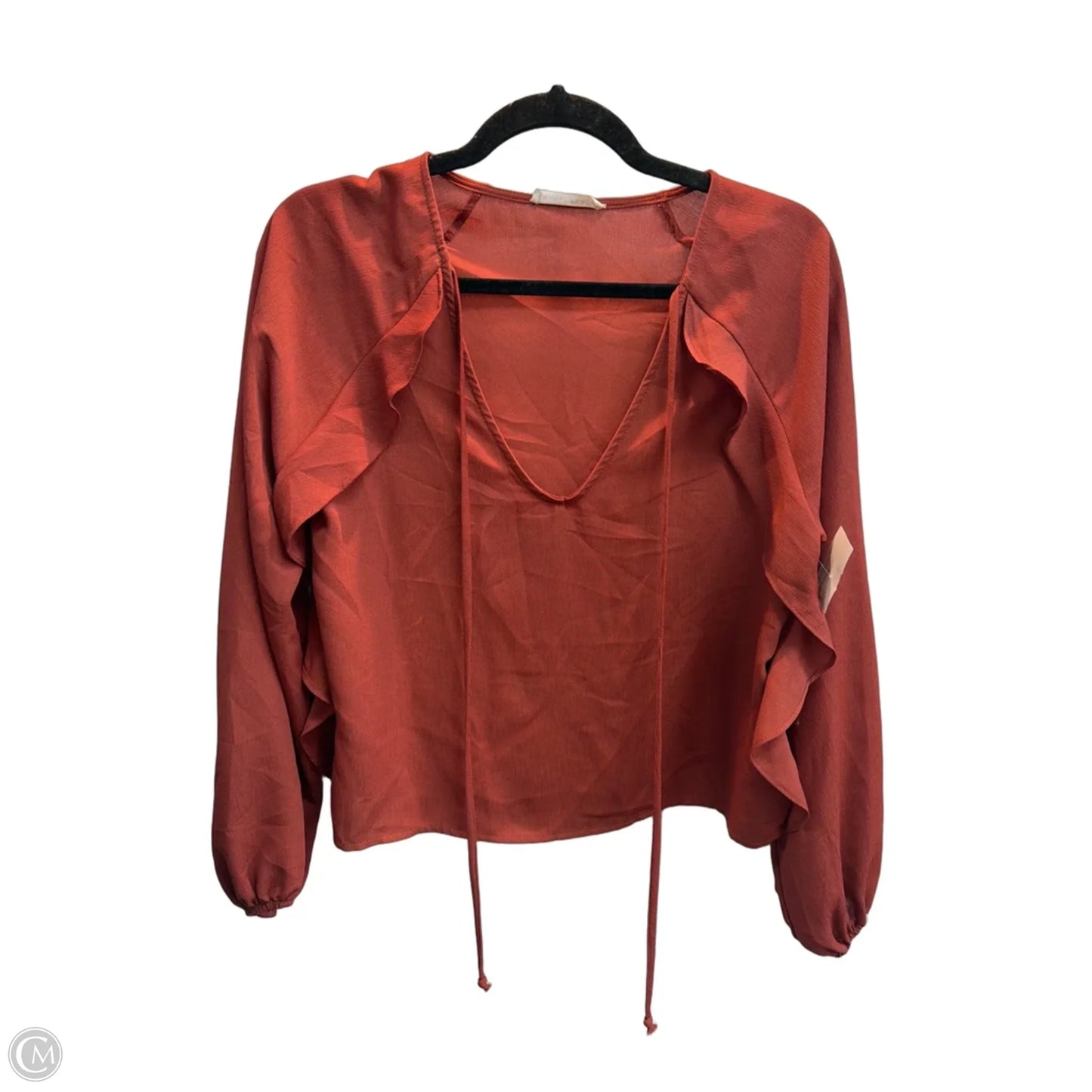 Blouse Long Sleeve By Honey Punch In Red, Size: S