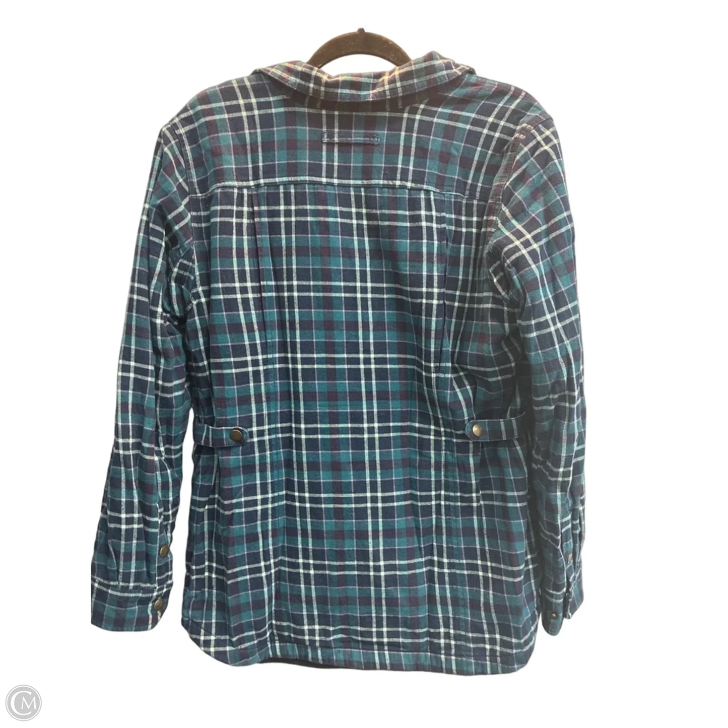 Jacket Shirt By Duluth Trading In Plaid Pattern, Size: M