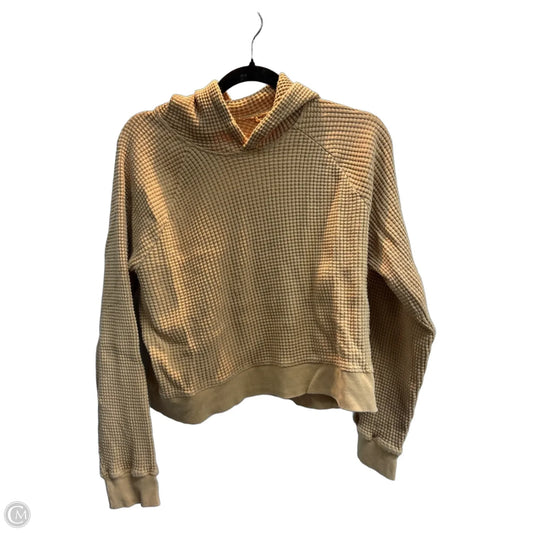 Athletic Top Long Sleeve Hoodie By The North Face In Tan, Size: Xs