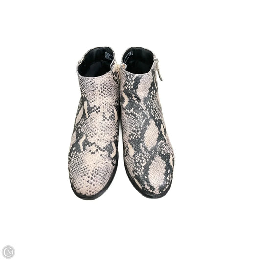 Boots Ankle Heels By Time And Tru In Snakeskin Print, Size: 11