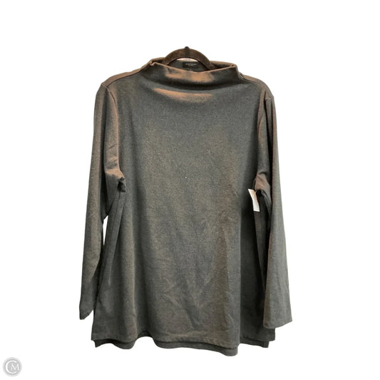 Top Long Sleeve By Ann Taylor In Grey, Size: L