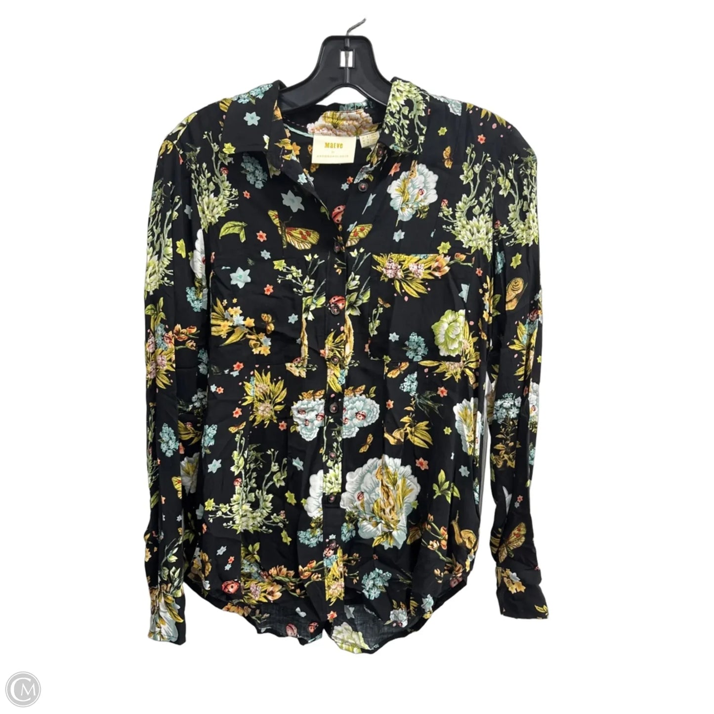 Top Long Sleeve By Maeve In Floral Print, Size: S