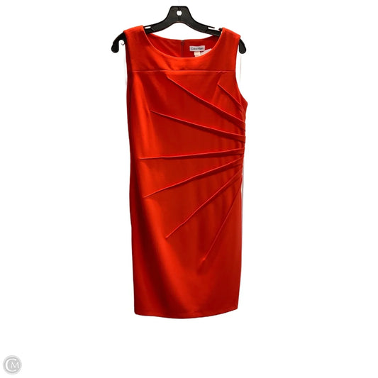 Dress Work By Calvin Klein In Orange, Size: M
