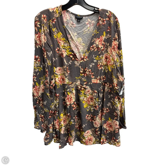 Top Long Sleeve By Torrid In Floral Print, Size: 4x