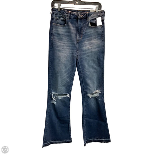 Jeans Flared By American Eagle In Blue Denim, Size: 10