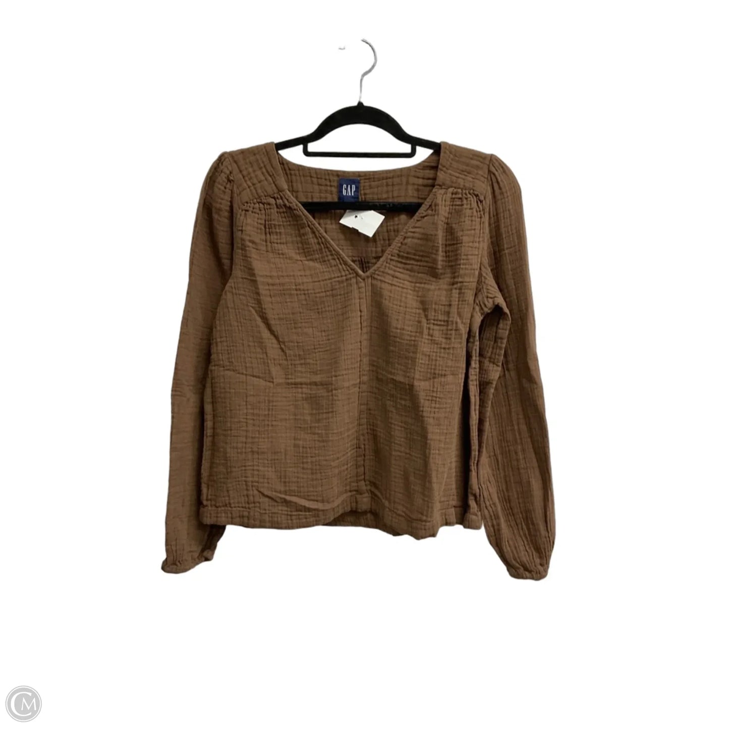 Top Long Sleeve By Gap In Brown, Size: Xs