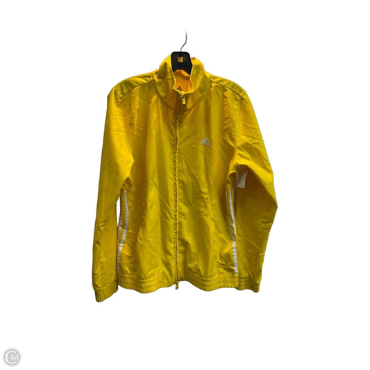Athletic Jacket By Adidas In Yellow, Size: M