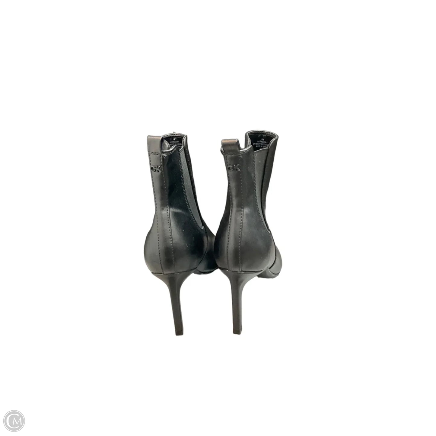 Boots Ankle Heels By Calvin Klein In Black, Size: 9