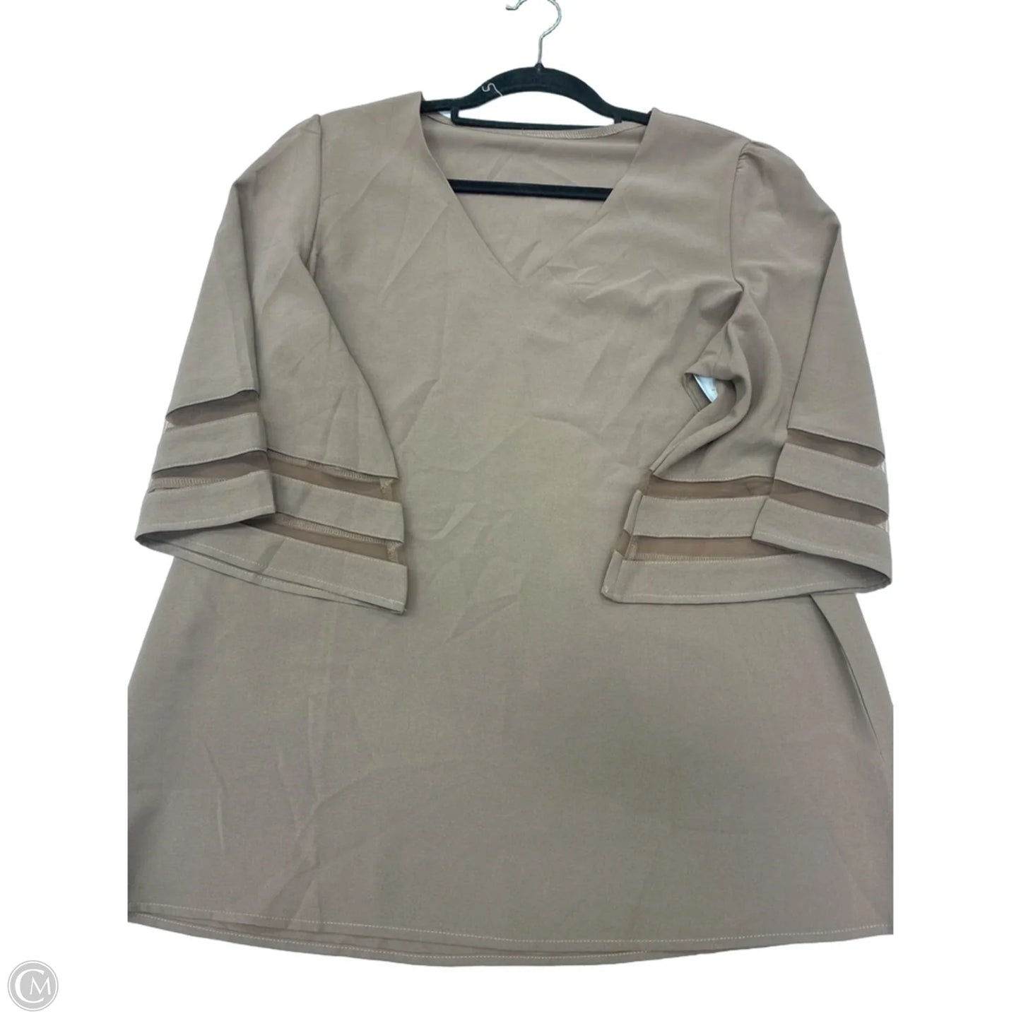 Top Long Sleeve By Clothes Mentor In Brown, Size: L