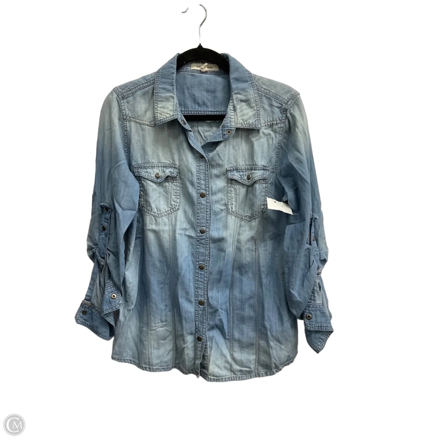 Top Long Sleeve By Life In Progress In Blue, Size: L