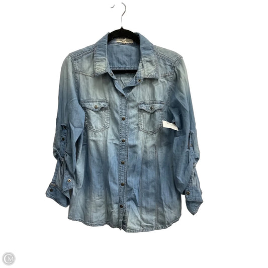 Top Long Sleeve By Life In Progress In Blue, Size: L