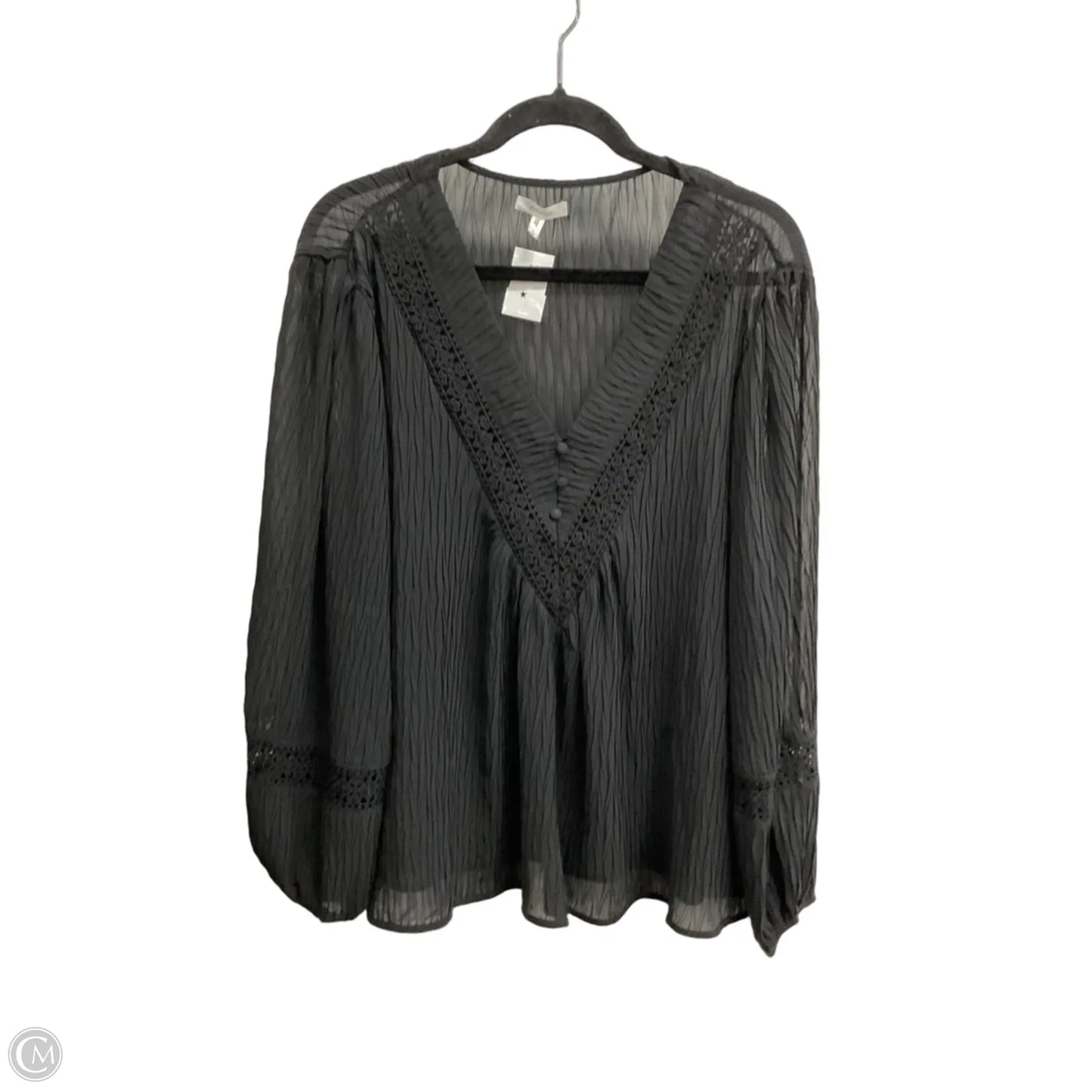 Top Long Sleeve By Maurices In Black, Size: L