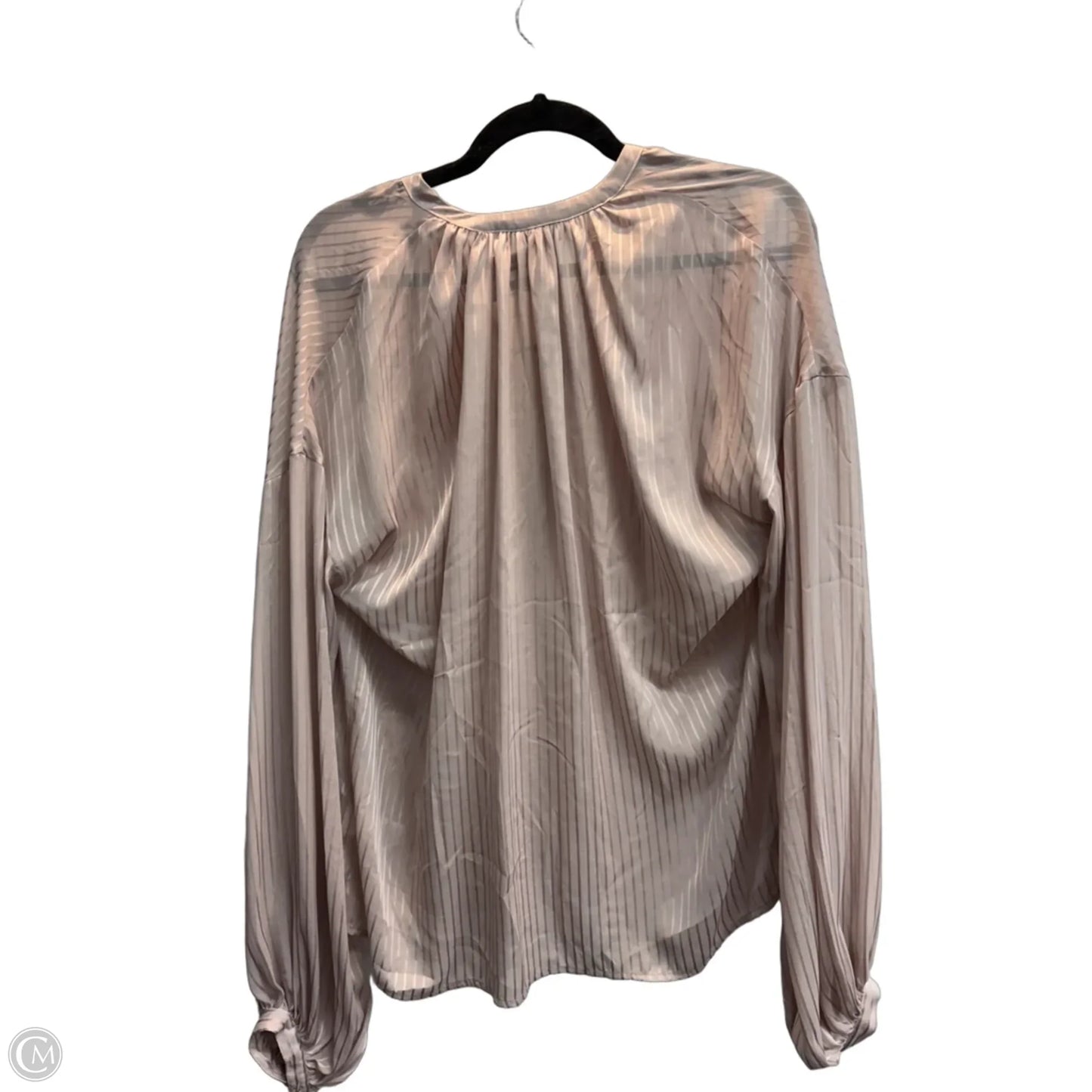 Blouse Long Sleeve By Express In Pink, Size: L