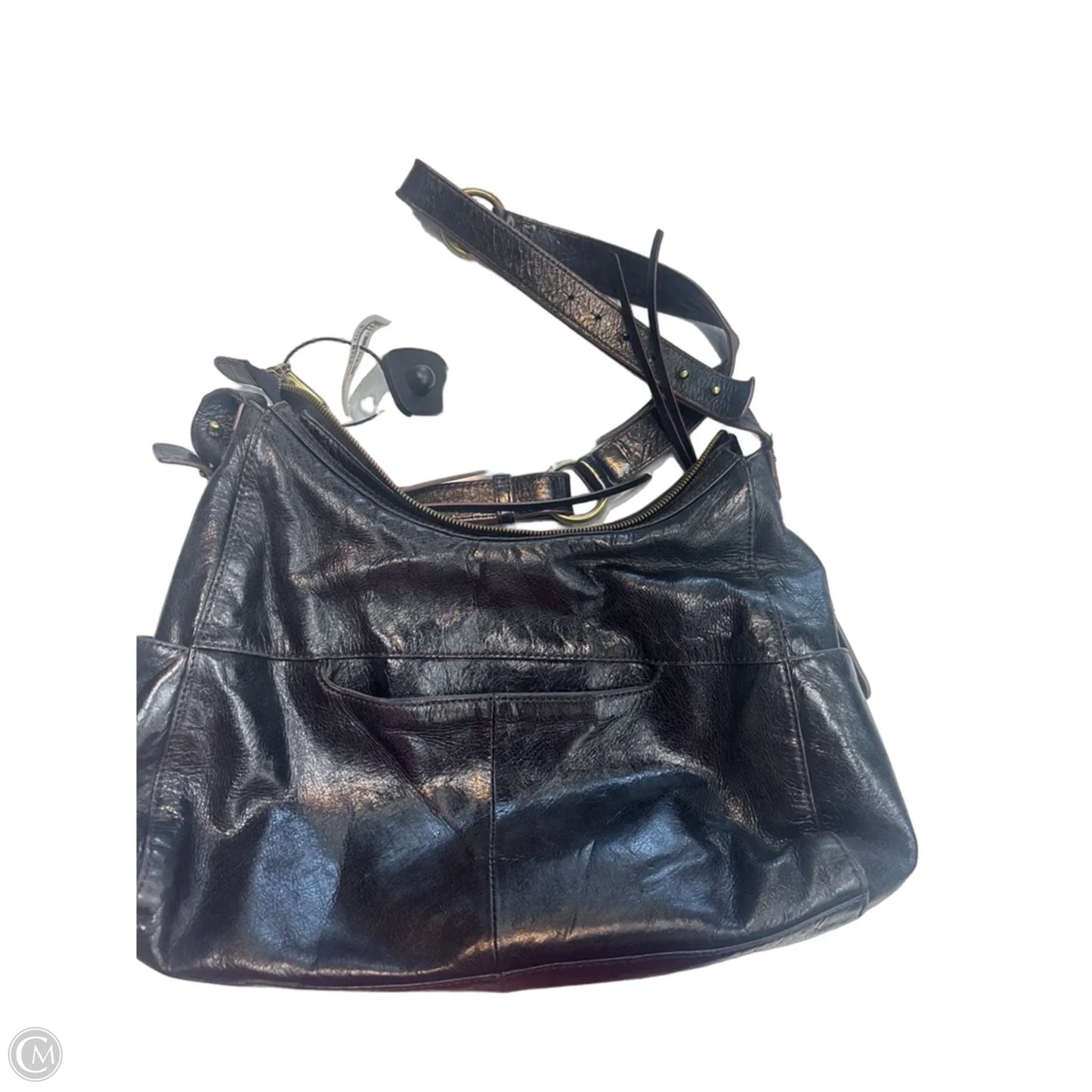 Handbag Leather By Hobo Intl, Size: Medium