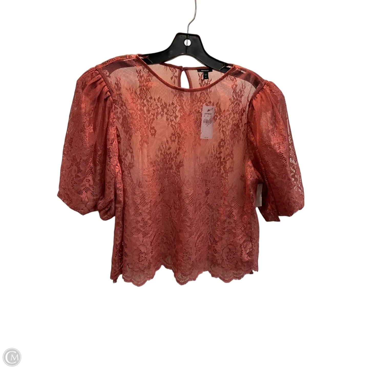 Blouse Short Sleeve By Express In Mauve, Size: M