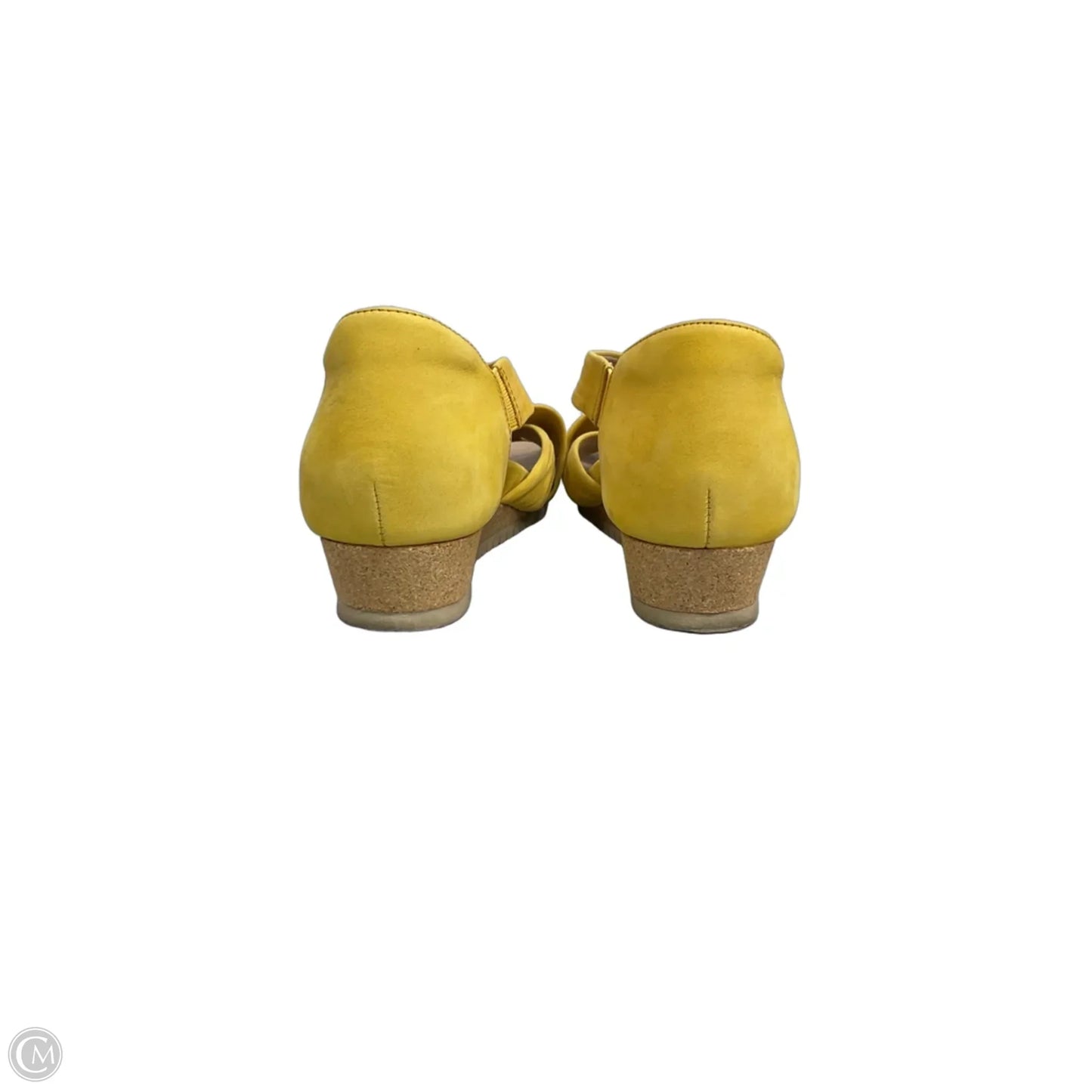 Sandals Heels Wedge By Earth In Yellow, Size: 9