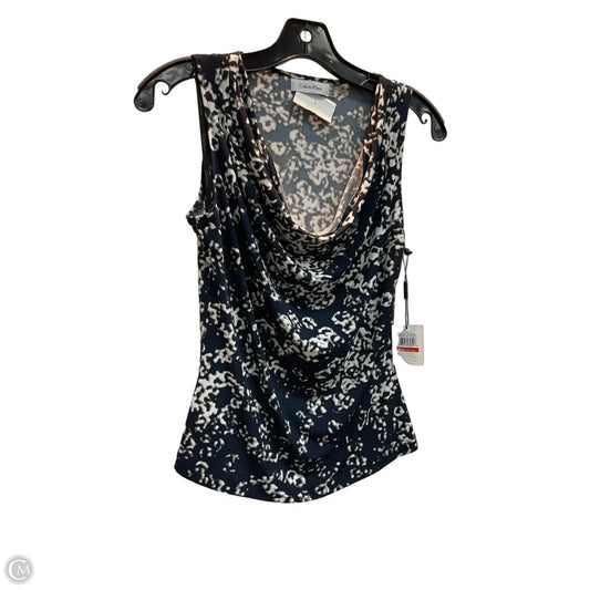 Top Sleeveless By Calvin Klein In Navy, Size: Xs