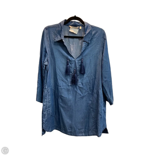 Tunic Long Sleeve By Soft Surroundings In Blue Denim, Size: M