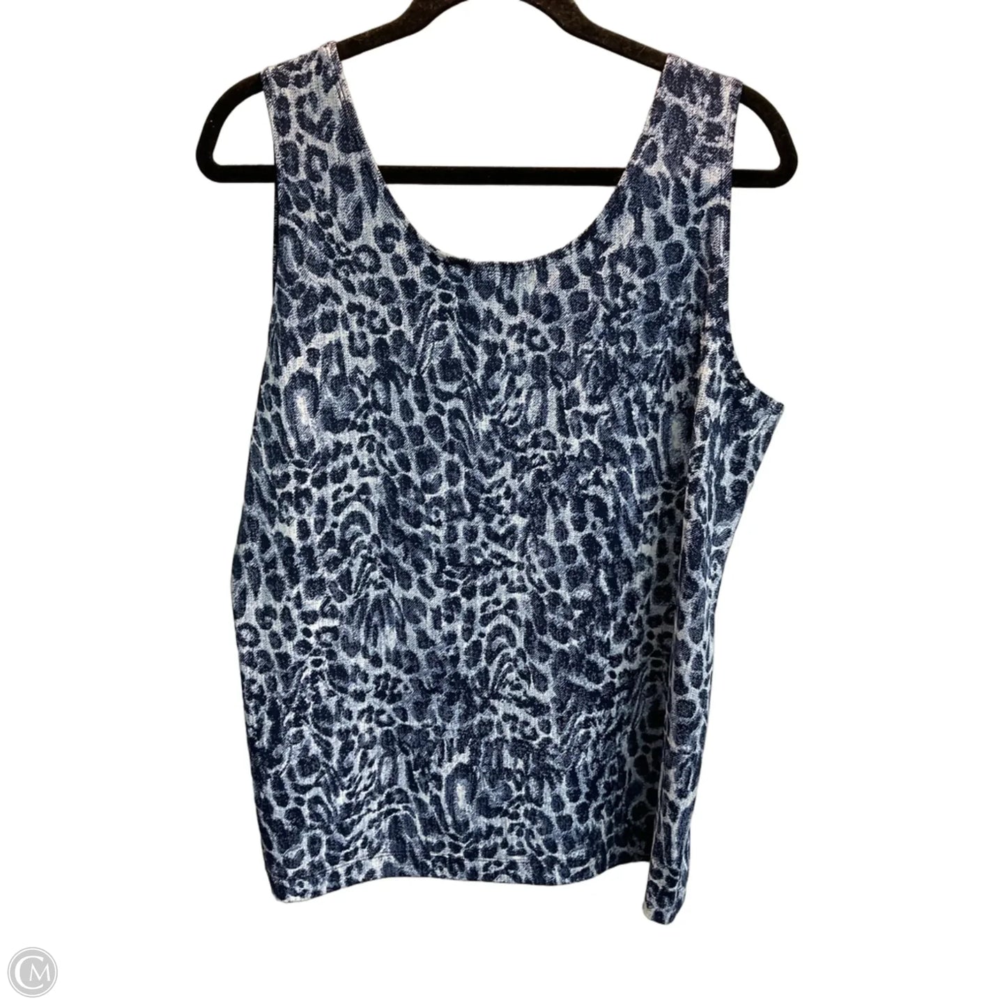 Top Sleeveless By Chicos In Blue, Size: Xl
