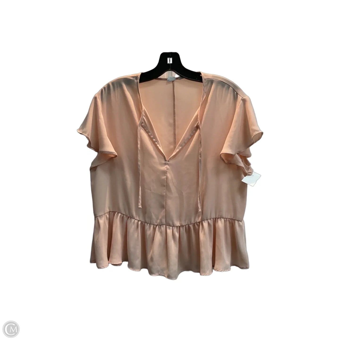 Blouse Short Sleeve By Gap In Peach, Size: M