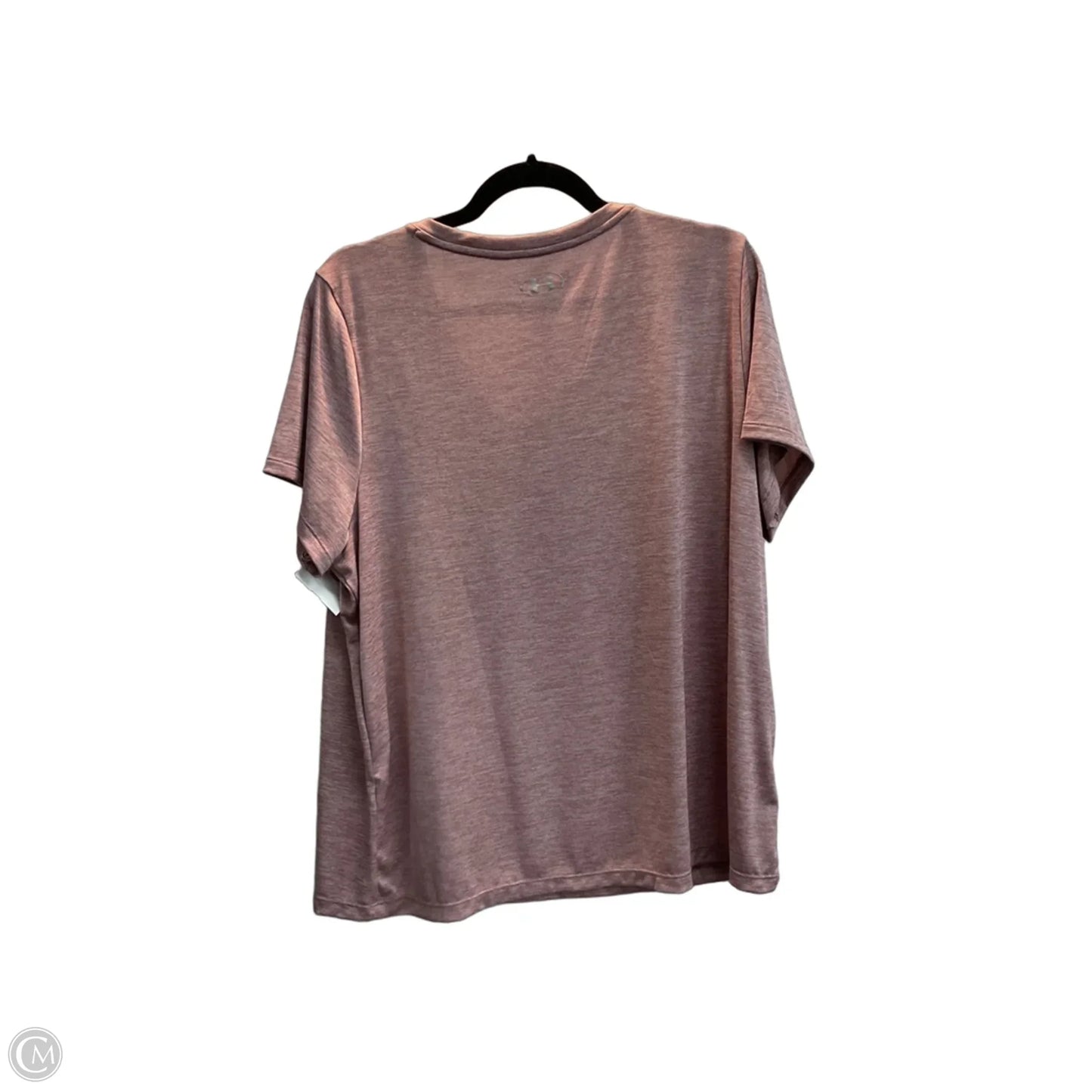 Athletic Top Short Sleeve By Under Armour In Mauve, Size: 1x