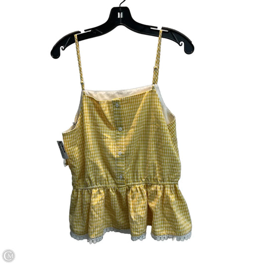 Top Sleeveless By English Factory In Checkered Pattern, Size: L