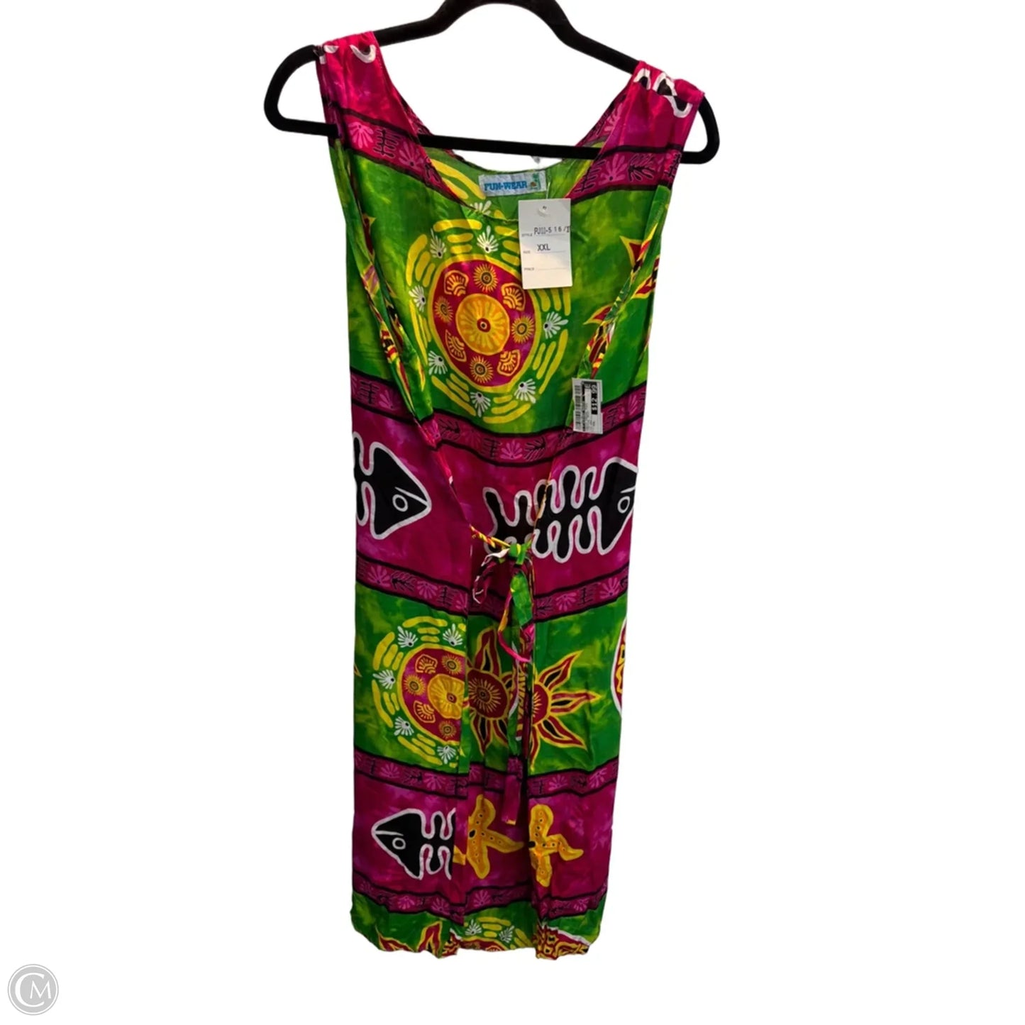 Dress Casual Midi By Clothes Mentor In Tropical Print, Size: Xxl