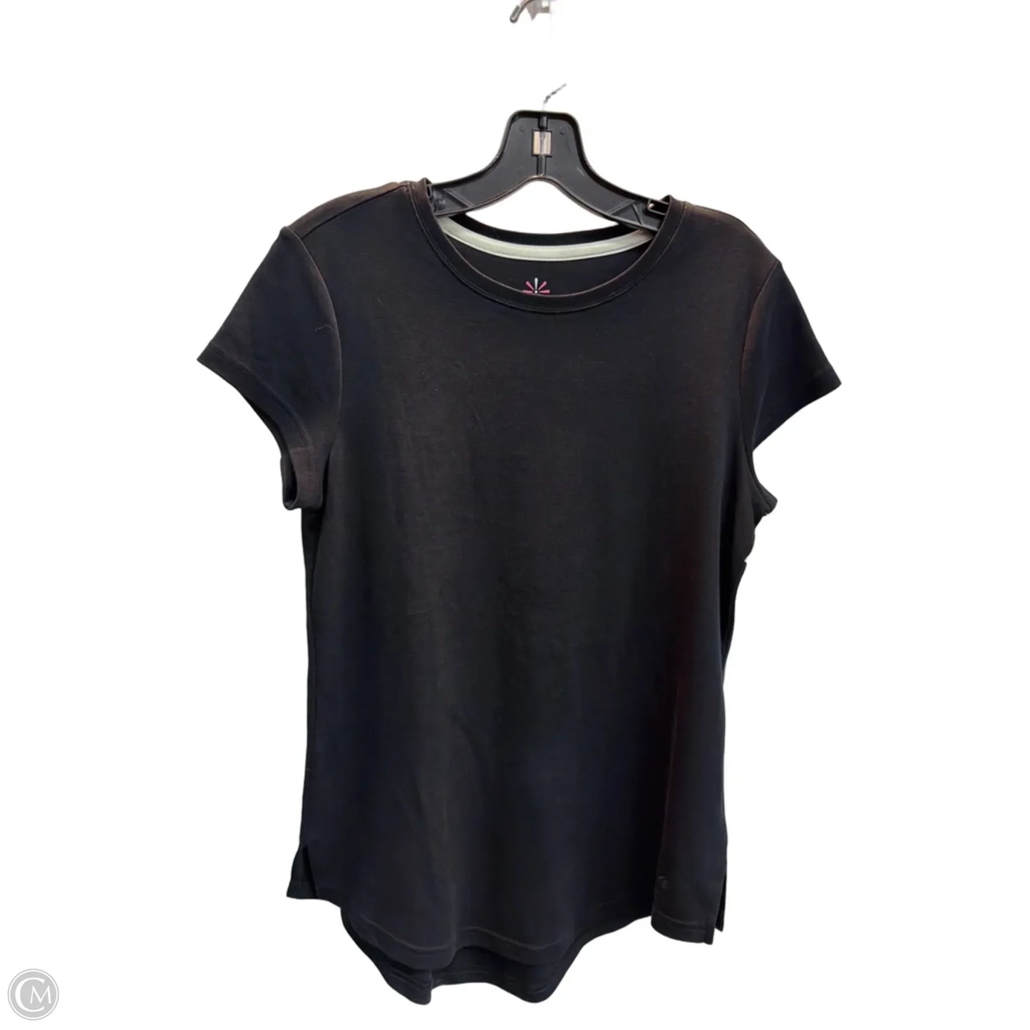 Top Short Sleeve Basic By Isaac Mizrahi Live Qvc In Black, Size: Xs