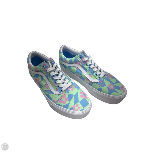 Shoes Sneakers Platform By Vans In Floral Print, Size: 10