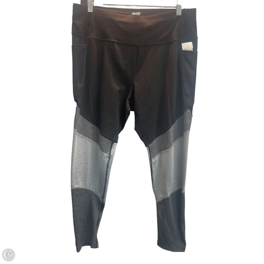 Athletic Leggings By Avia In Black & Grey, Size: Xl