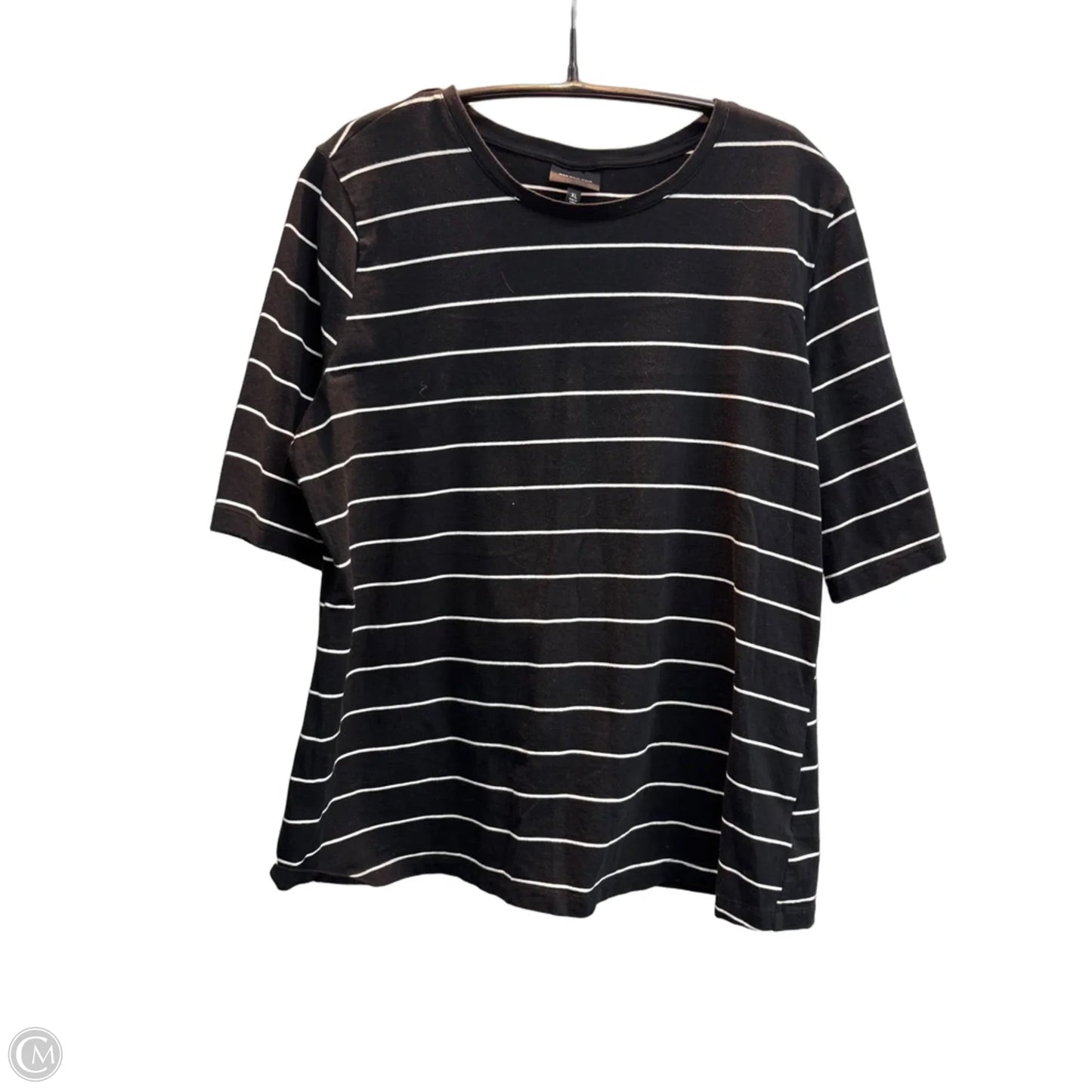 Top Short Sleeve Basic By Who What Wear In Striped Pattern, Size: Xl