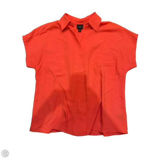 Top Short Sleeve By Worthington In Orange, Size: L