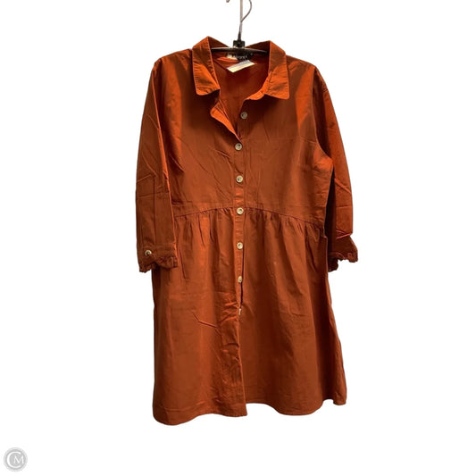 Dress Casual Midi By Allegra K In Orange, Size: M
