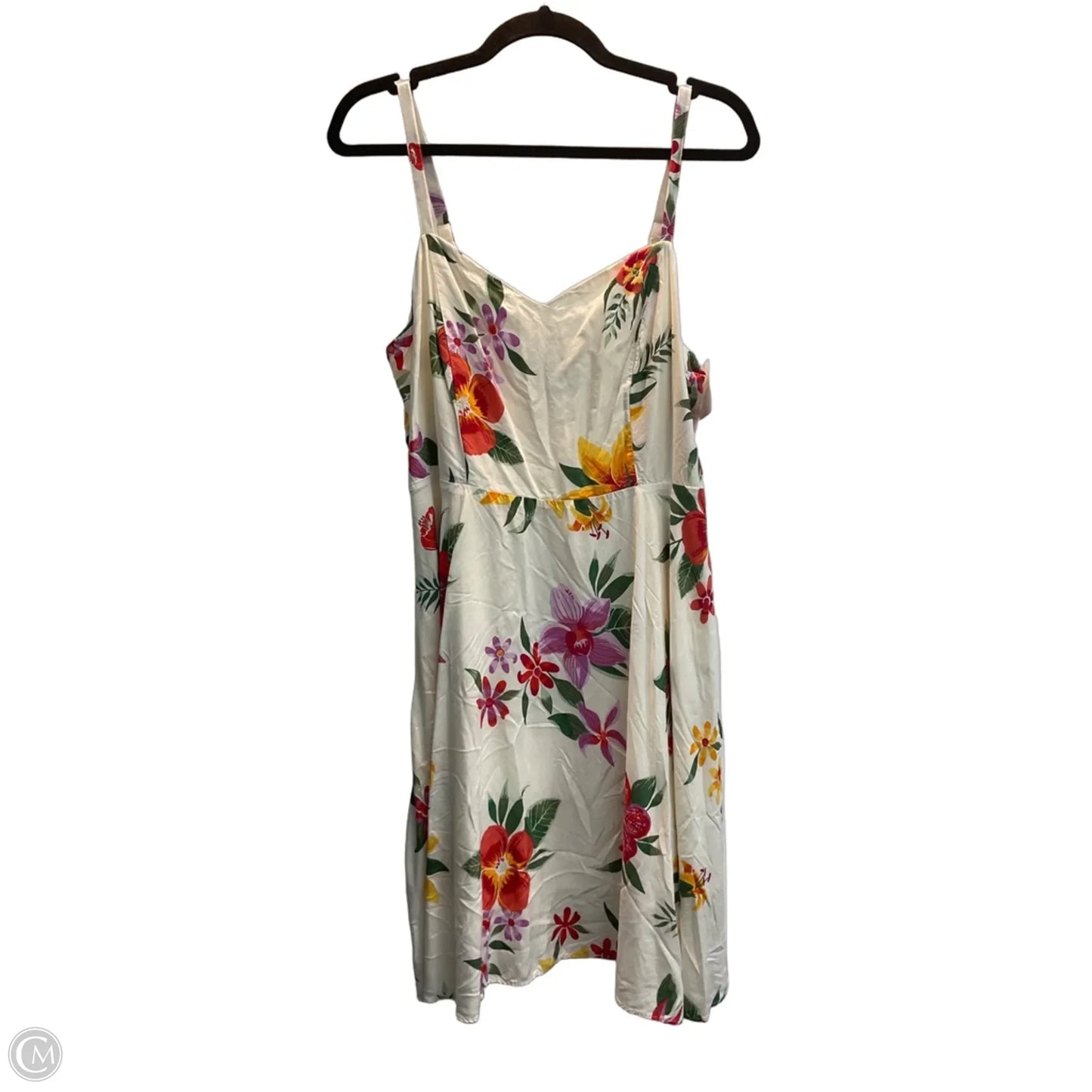 Dress Casual Midi By Old Navy In Floral Print, Size: L