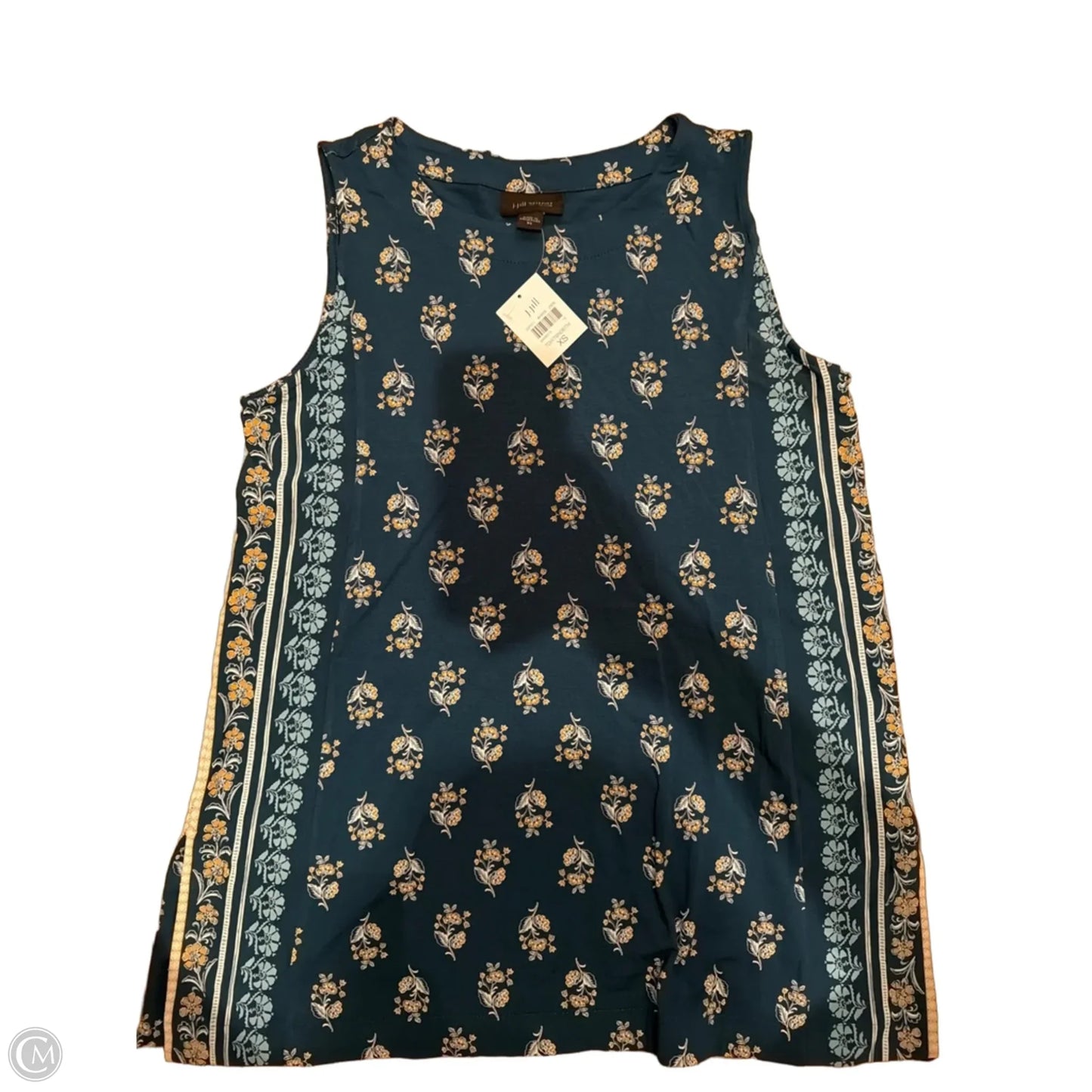 Top Sleeveless By J. Jill In Floral Print, Size: Xs