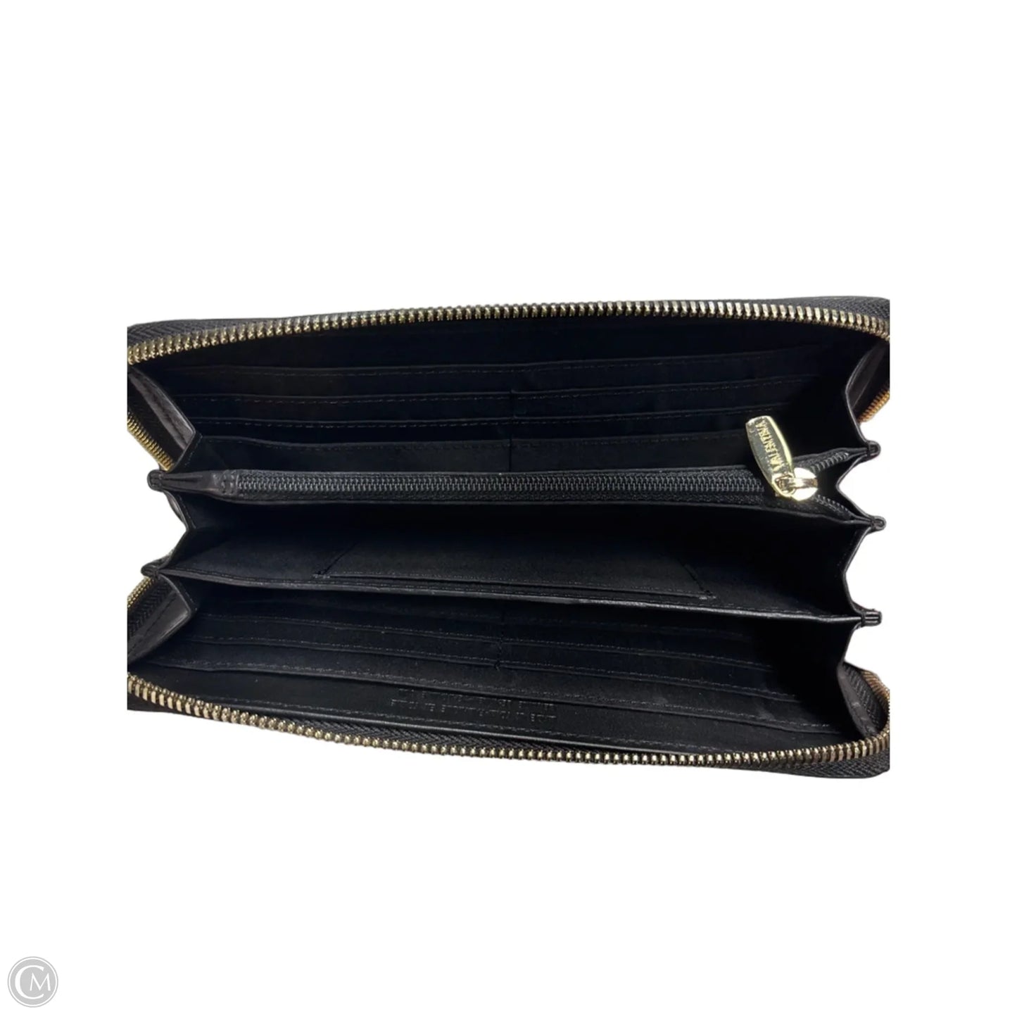 Wallet Leather By Valentina, Size: Medium