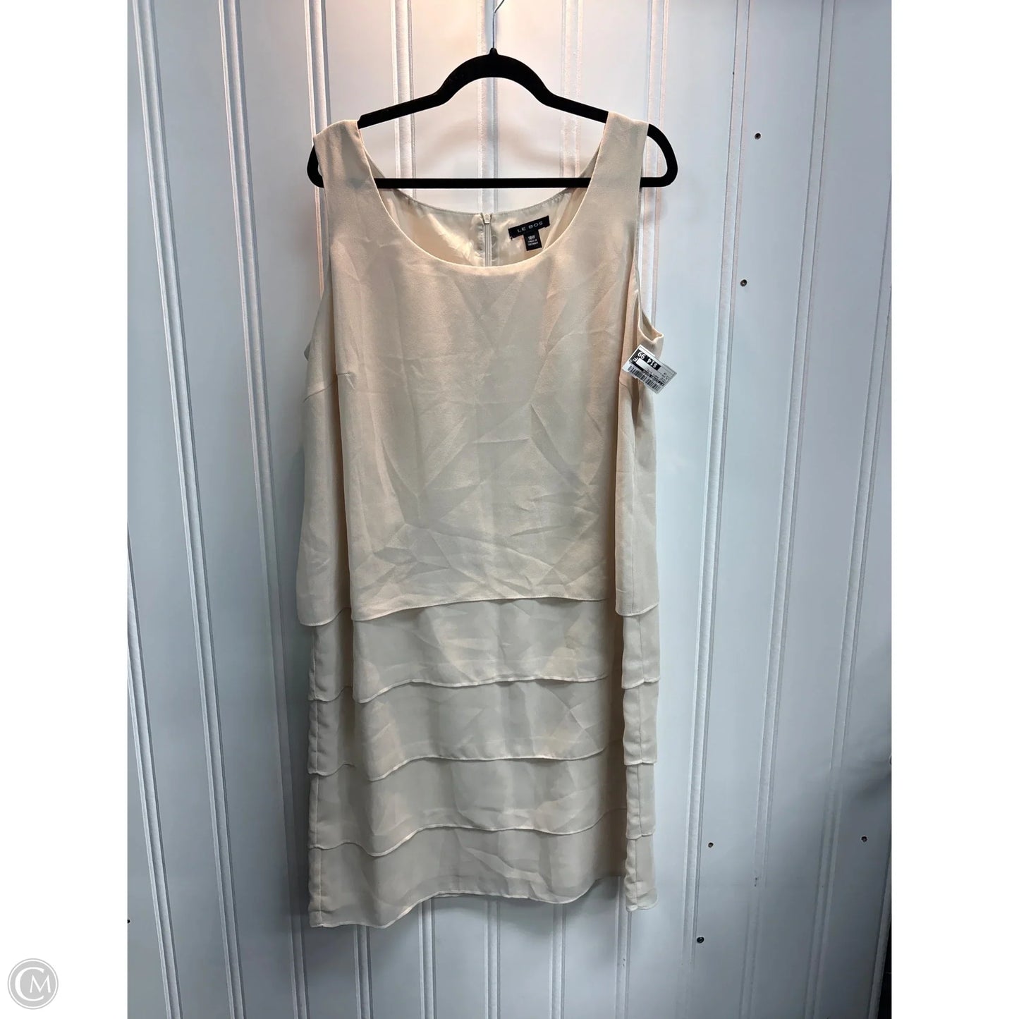 Dress Party Midi By Clothes Mentor In Taupe, Size: 1x