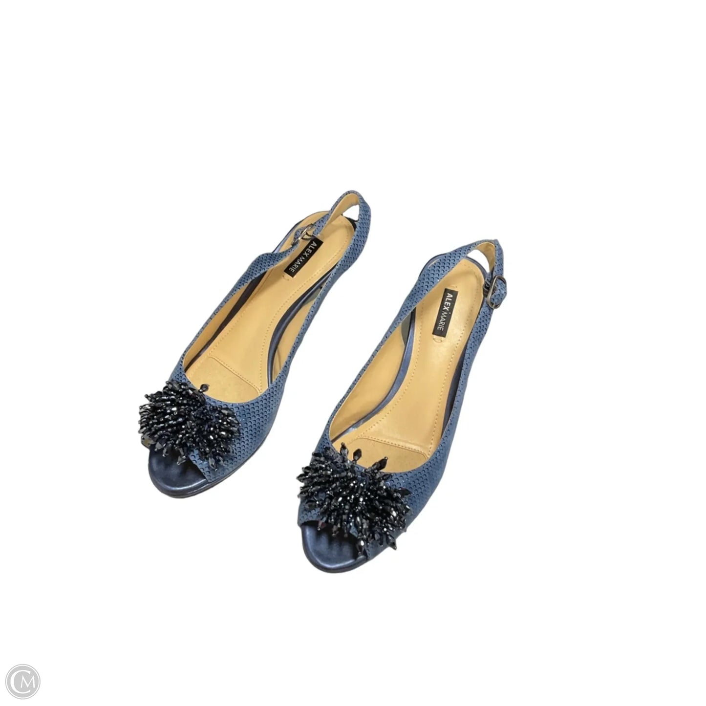 Sandals Heels Kitten By Alex Marie In Navy, Size: 7.5