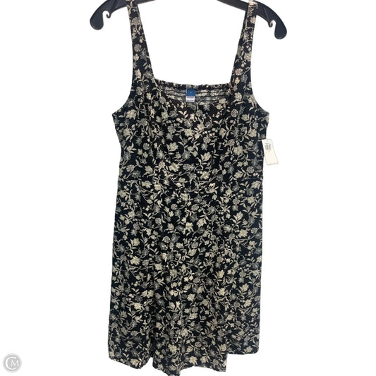 Dress Casual Midi By Old Navy In Black & Tan, Size: S